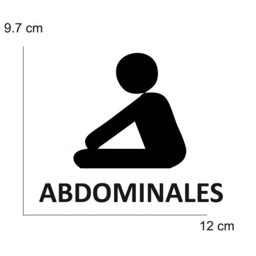 VINILO TRAINING ABDOMINALES PARA CONO (MEDIDA 9,70 X 12 CM) NEGRO
