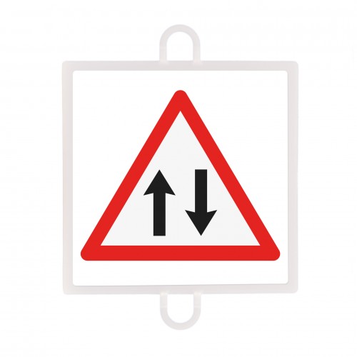 Panel de señalización tráfico de peligro nº 6 (dos sentidos)
