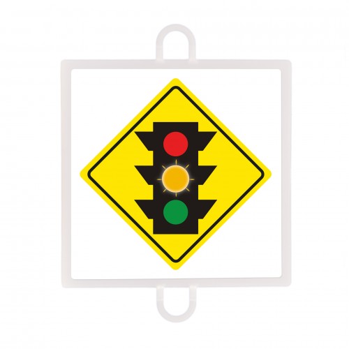 Panel de señalización tráfico de advertencia nº 2 (semáforo ambar)